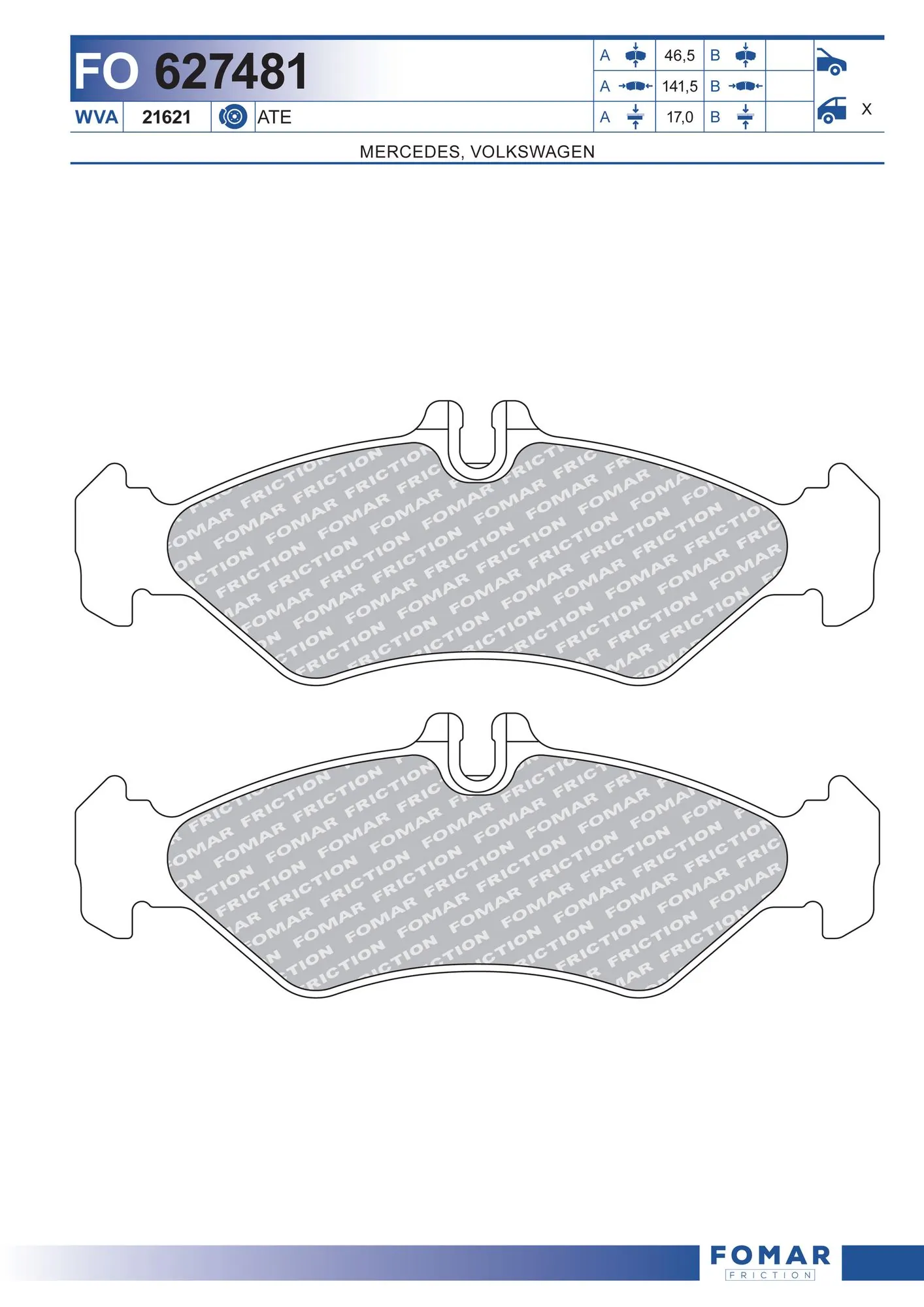 Brake Pad Set, disc brake